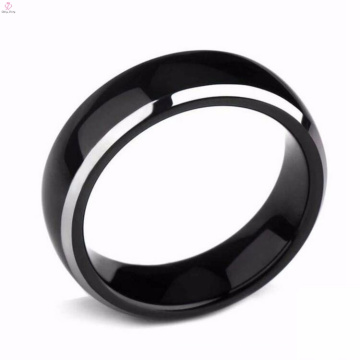 Atacado preto clássico Unisex Casting Tungsten Couple Ring